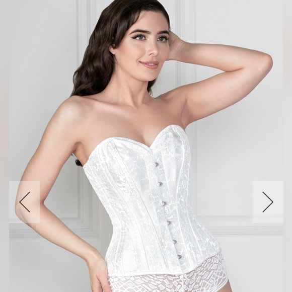 Corset Story White Brocade Expert Waist Training Corset - Picture 5 of 10
